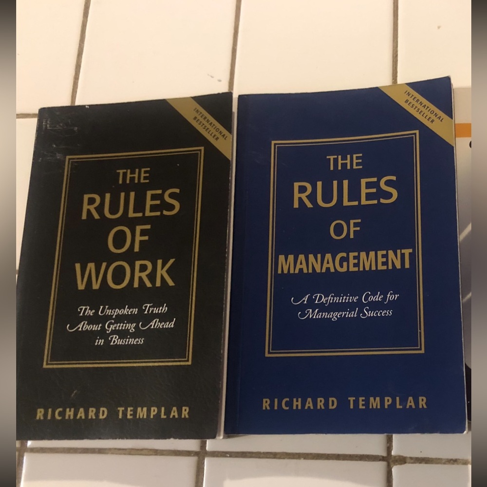 The Rules of Work/The Rules of Mgmt (Tags on)great books have been read by me.